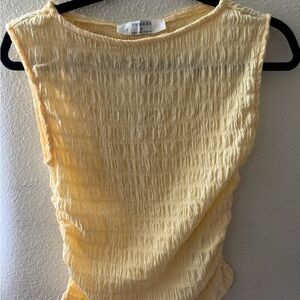 Primark Butter Yellow Textured Blouse